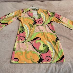 This TIBI dress is fun with great summer color